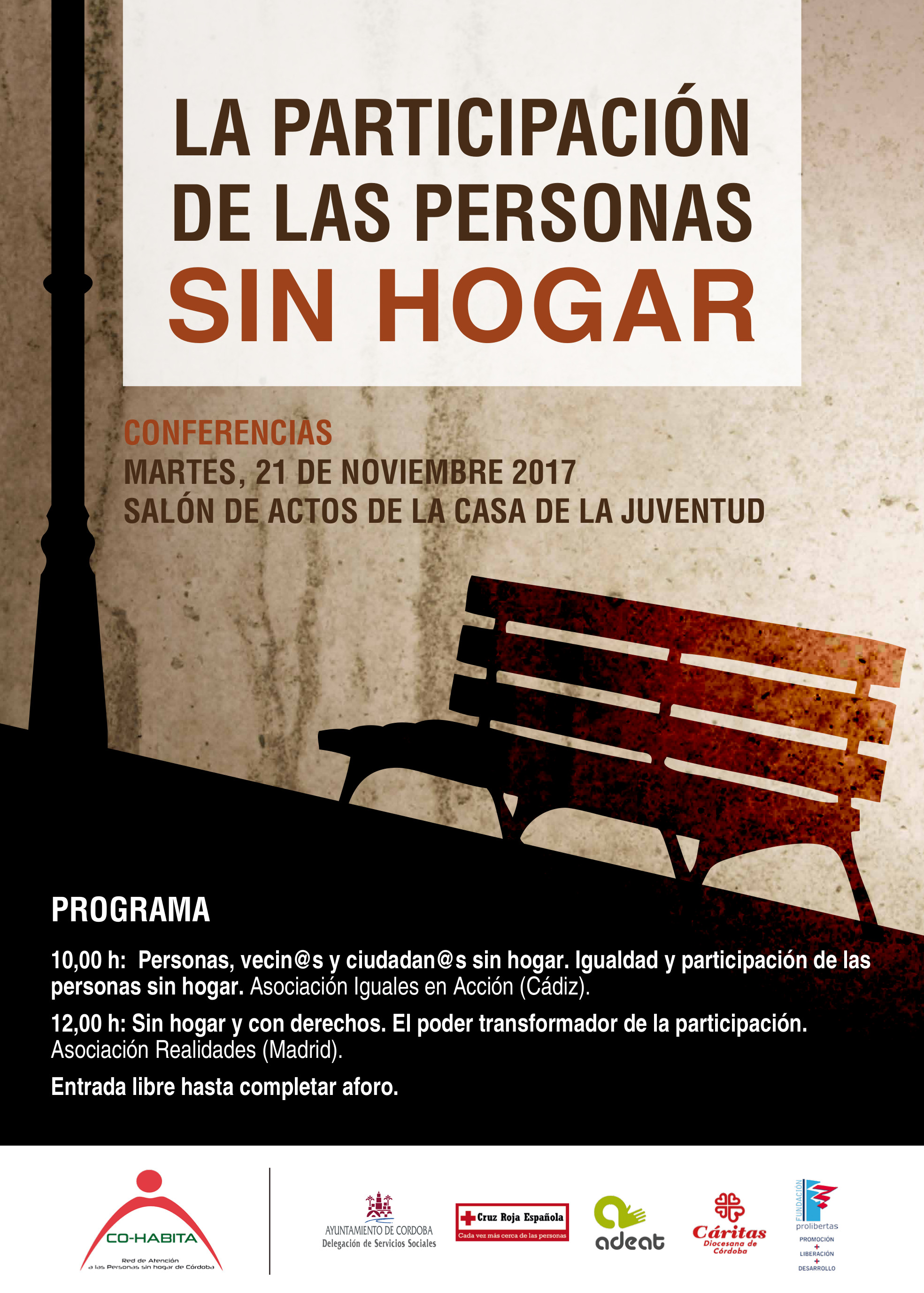Conferencia sobre la participación de las personas sin hogar en Córdoba